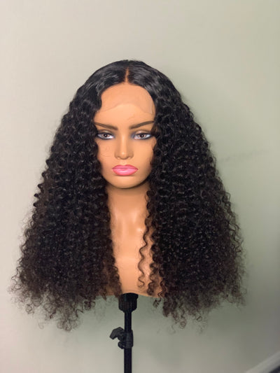 Glueless Deep Wave Human Hair Closure Wig