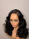 Tariluxe Glueless Side Part Bouncy Curls Human Hair Lace Closure Wig